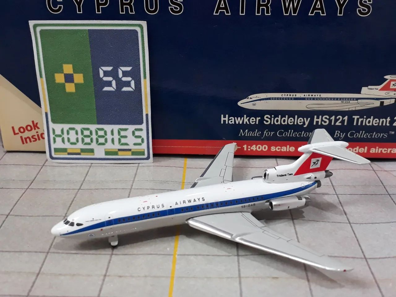 Miniatura Avião Gemini Jets 1/400 Cyprus Airways Hawker Siddeley