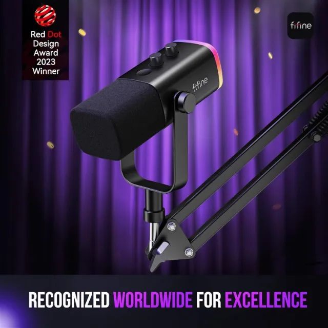 FIFINE AM8T conjunto de microfone para jogos XLR/USB?para PC Podcasting - Foto 4