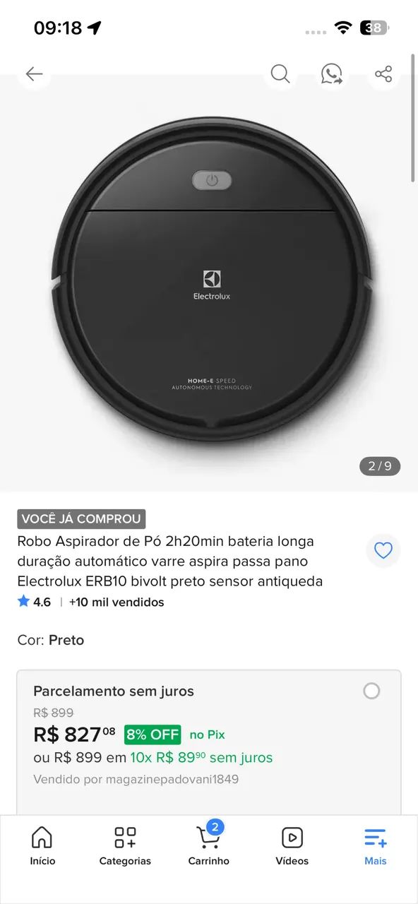 Aspirador ROBÔ - ELECTROLUX - Foto 2