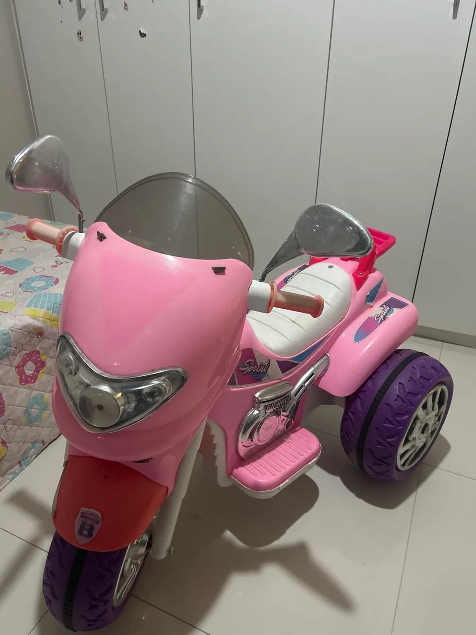 Moto elétrica infantil Sprint rosa