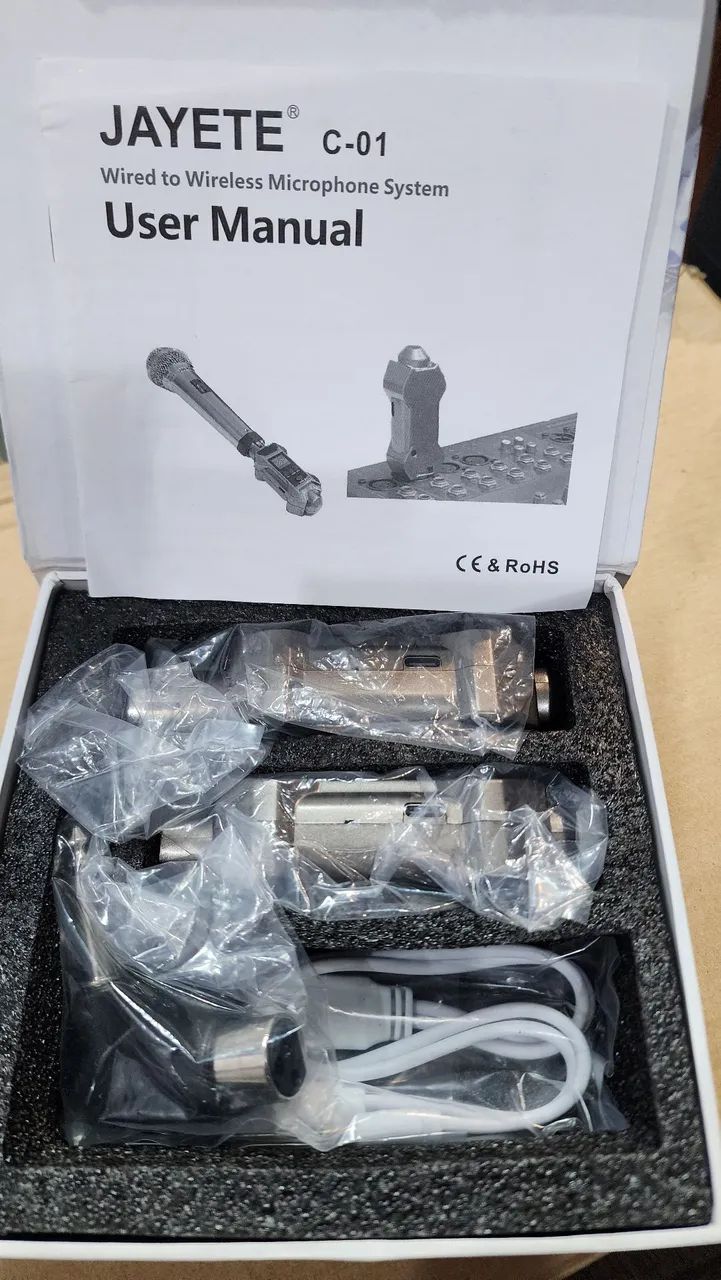 Transmissor/ Receptor Wifi Para microfone Jayete<br>Microfone C01 Jayete<br>Microfone C01 Jayete - Foto 3