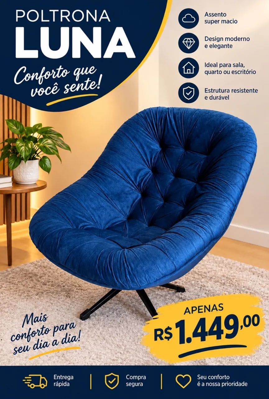 Poltrona / NOVO / entregamos 