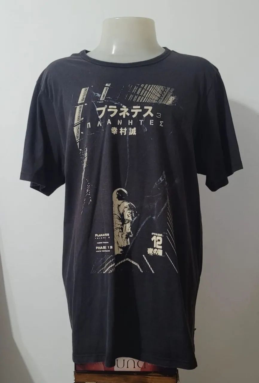 Camiseta Preta Estampada Tam GG - Foto 3