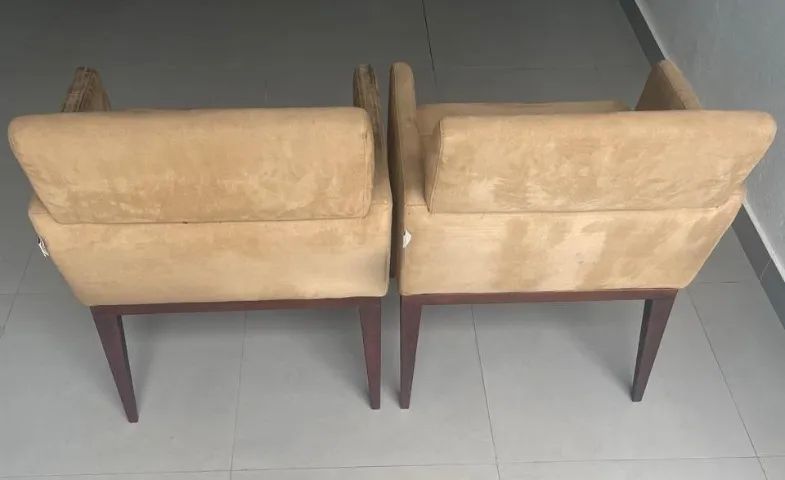 Poltronas em tecido, em condições de uso, duas peças - Foto 3