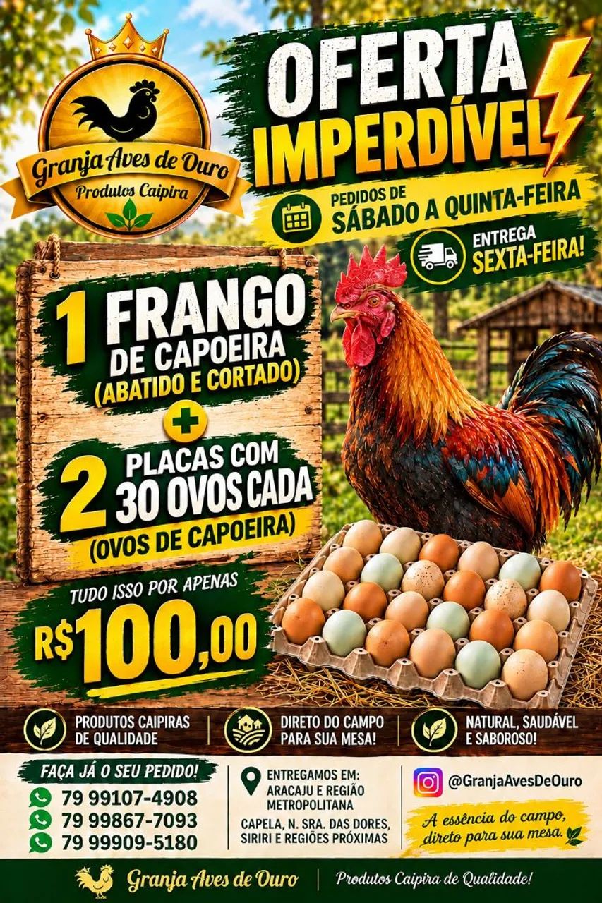 COMBO 1 FRANGO + 60 OVOS