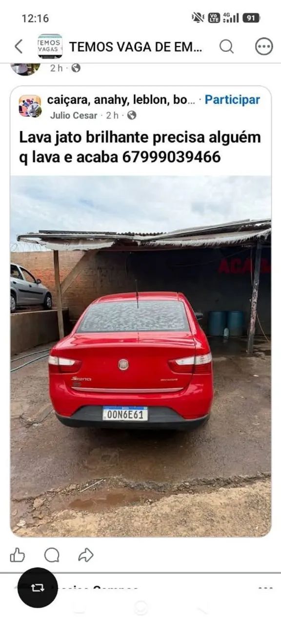 Vendo ponto de lava jato 