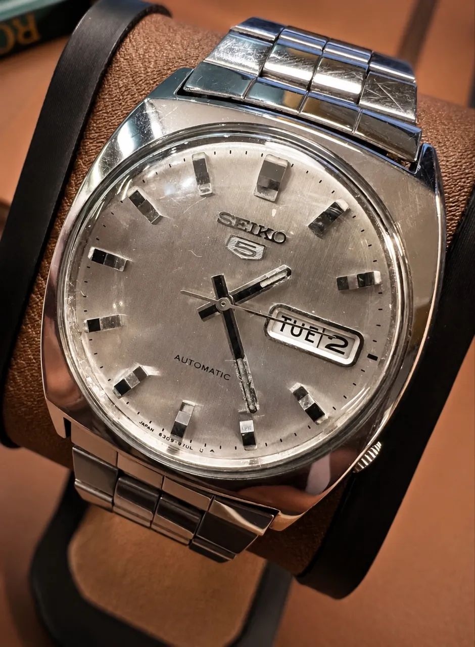 RELÓGIO SEIKO 5 AUTOMATIC 6309-8480 VINTAGE - Foto 3