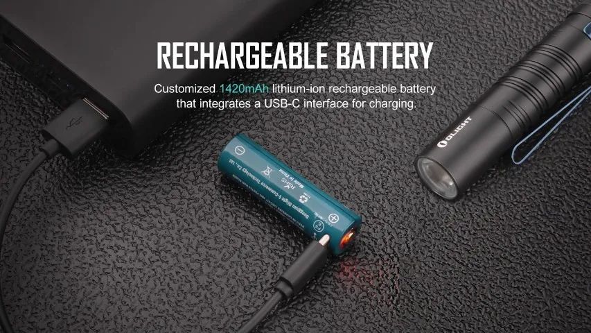 anterna LED recarregável Olight Limited Edition i5R EOS EDC, verde oliva, 350 lúmens - Foto 4