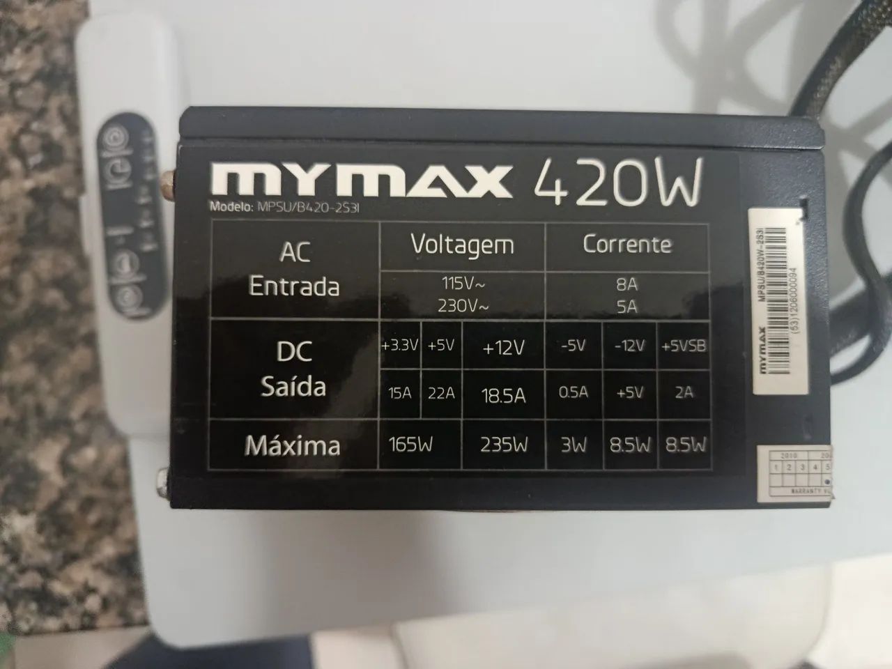 Fonte mymax 420W usada