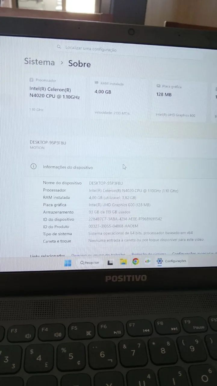 Notebook Positivo Motion C4128