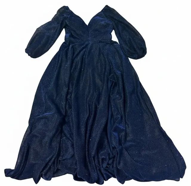 Vendo Vestido azul de festa com brilho - Foto 4