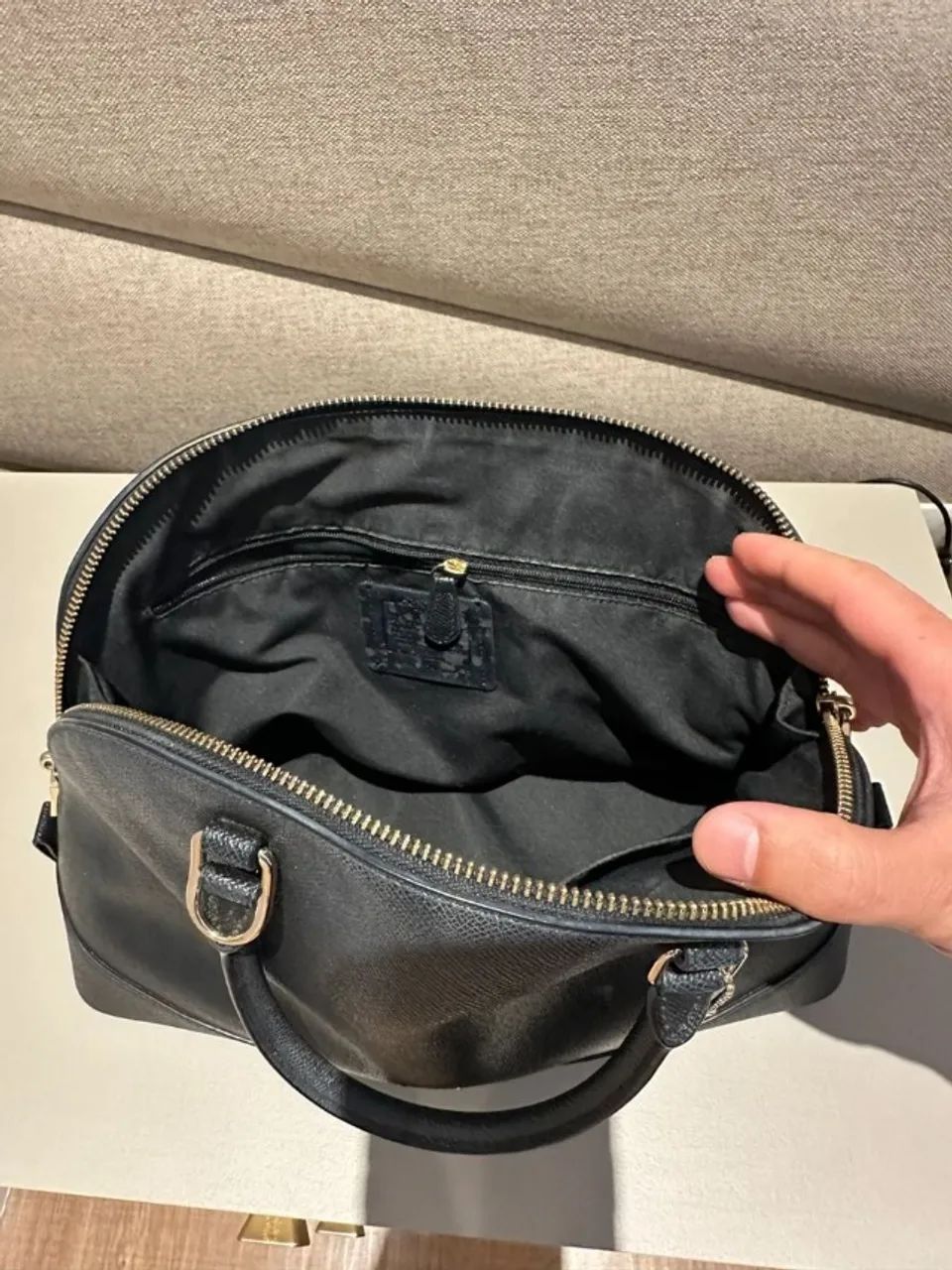 bolsa coach sierra satchel preta - original - Foto 4
