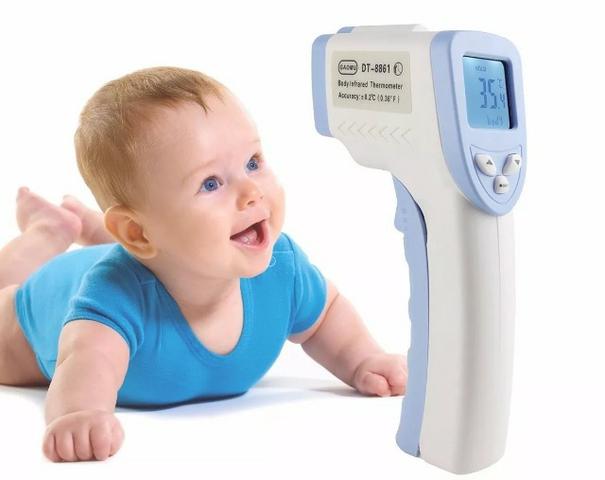 Termometro Laser Digital Infravermelho Febre De Testa Bebe