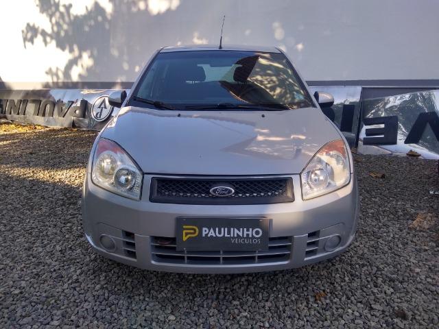 Ford Fiesta Prata 07/08 1.0 Ar/Vidro/Trava Conservado!