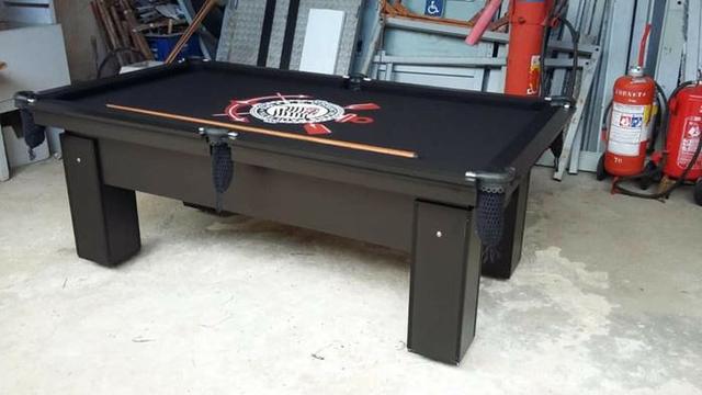 Mesa de Bilhar Preta Tx Personalizada Corinthians Modelo CHR7454 - Foto 2