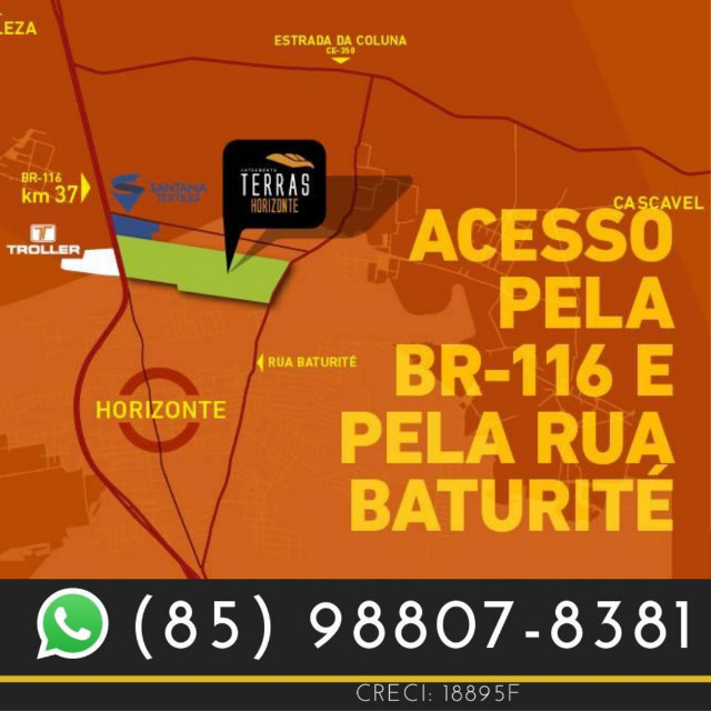 Loteamento em Horizonte no Ceará (Ligue agora) !%%%