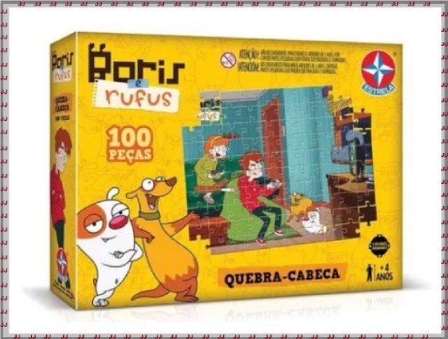 Quebra cabeça Boris e Rufus 100 peças