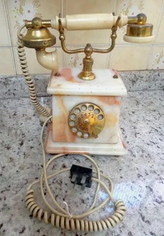 Telefone Vintage- Mármore Original, Década De ?70