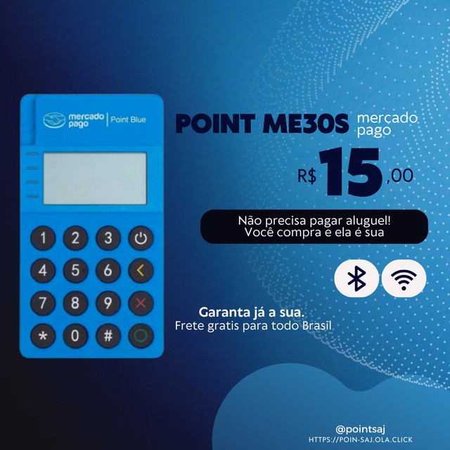 Maquininha de Cartão - Point ME30S Bluetooth 