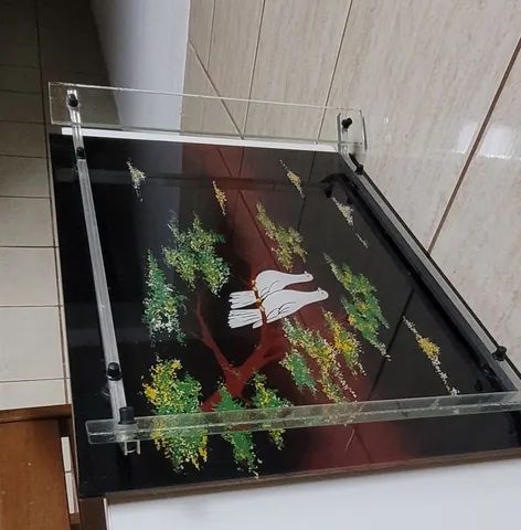 Bandeja,  raridade com base vidro  - Foto 3