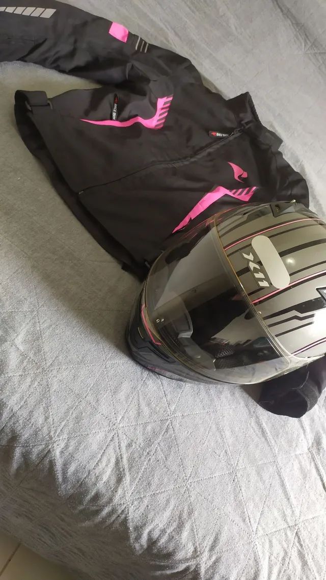 Vende-se capacete x11 impulse e jaqueta Rice tech