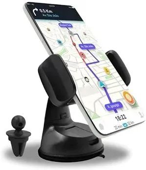 Suporte de Celular 2 em 1 Painel Parabrisa e Saída de ar