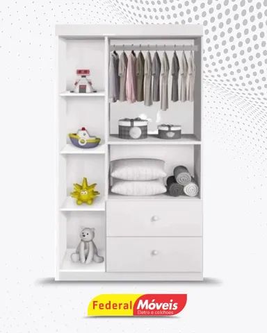 Guarda Roupa Infantil 3 Portas 2 Gavetas Direto da Fabrica Fazemos Entrega - Foto 2