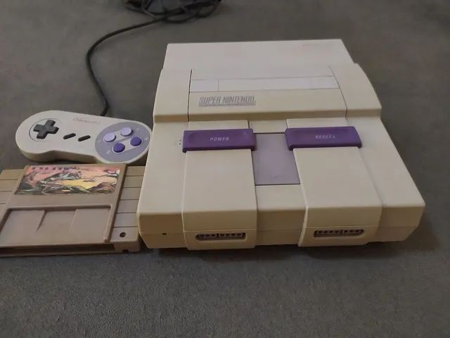 super nintendo 1 controle 1 jogo.