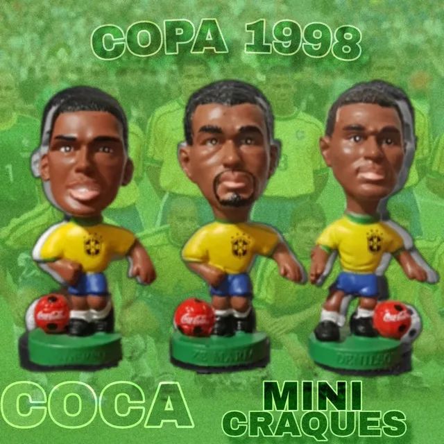 Antiga coleção, `Mini Craques - Coca Cola`, jogadores d
