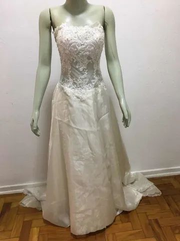 Vestido Noiva Tomara Que Caia Off White  Tam. P Otimo Estado