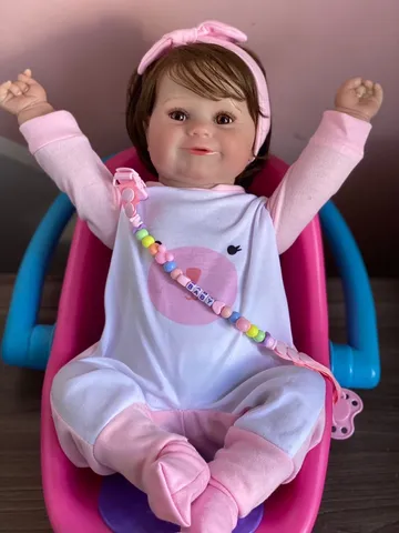 Bebê Reborn realista Maddie corpo todo silicone -(pode dar banho