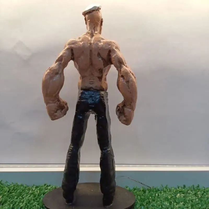 Boneco Popeye Músculo Estátua 19cm  - Foto 3