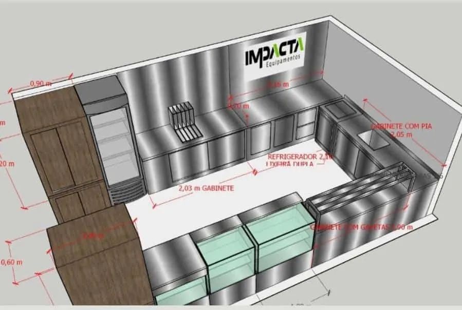 Montagem cozinha industrial container-montagem sob medida  - Foto 3