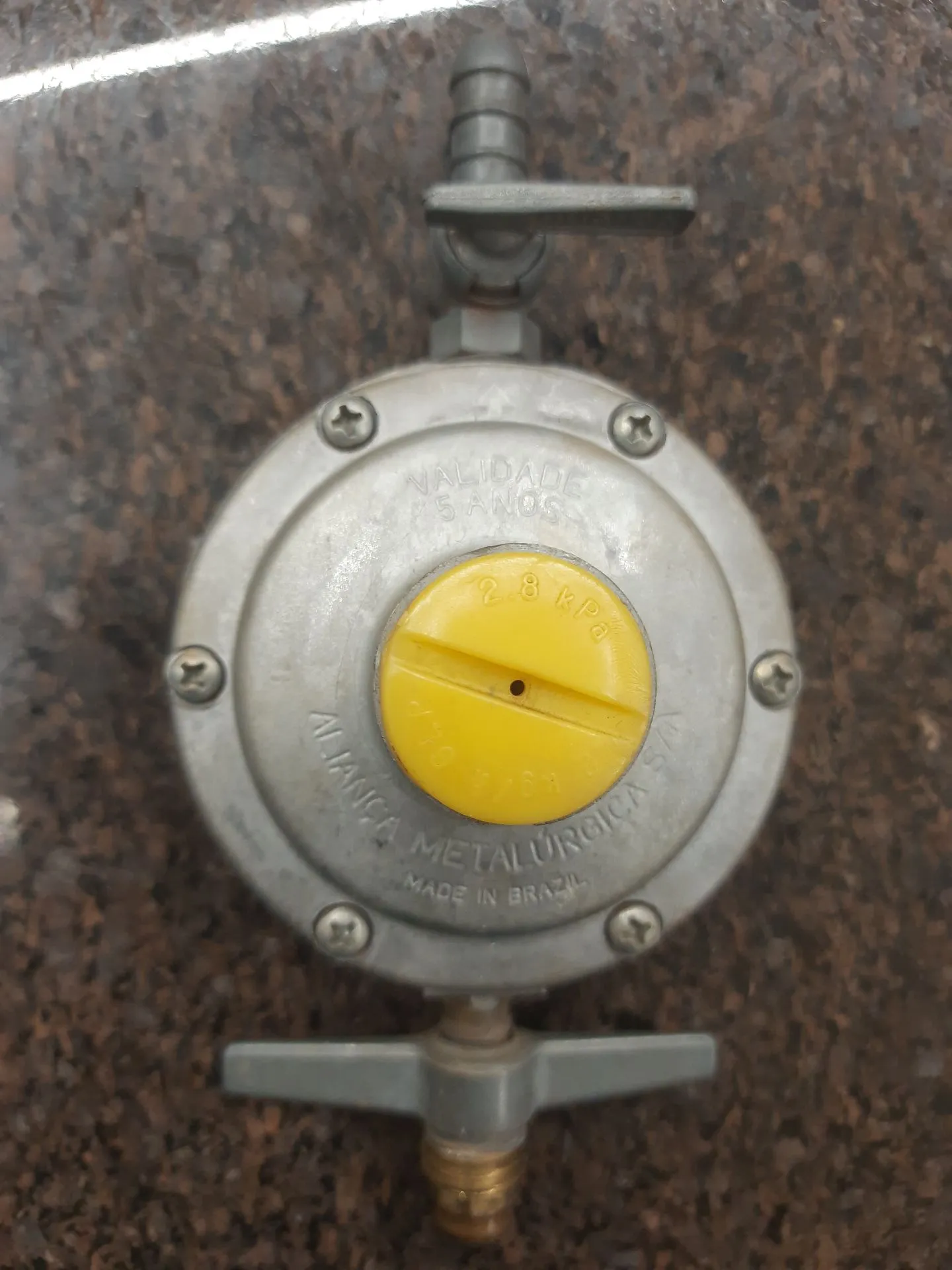 Registro para botijão de gás