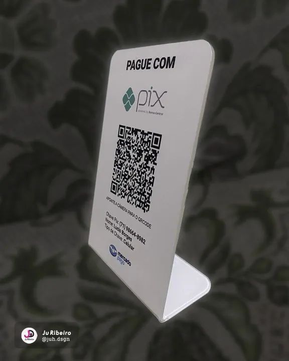  Plaquinha Pix a prova d'água - Foto 2