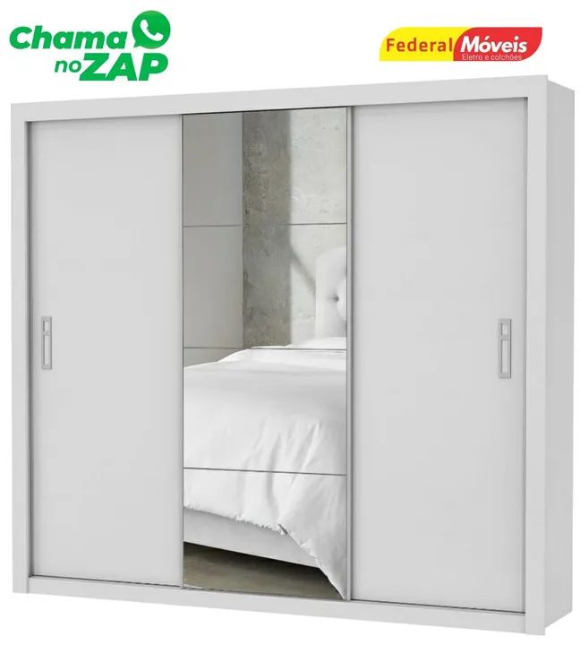Guarda Roupa com Portas de Correr Novo Fazemos Entrega 