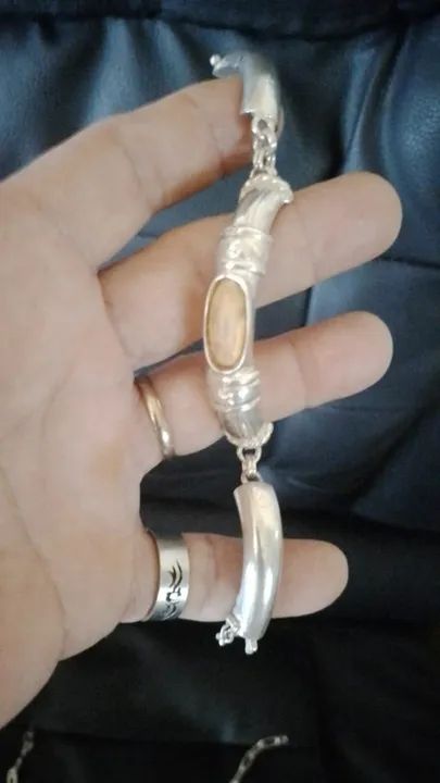 Cordão de Prata e Pulseira Personalizada - Foto 2