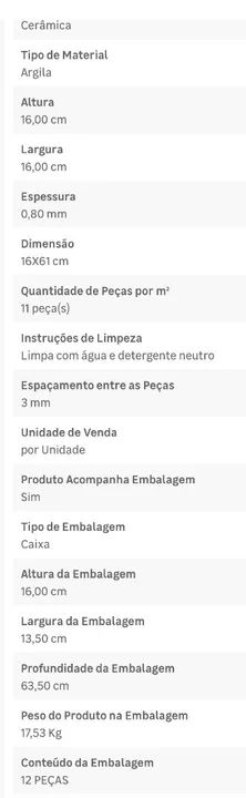 Revestimento Decorativo Cerâmica Bsv01 16X61cm Gabriella - Foto 5