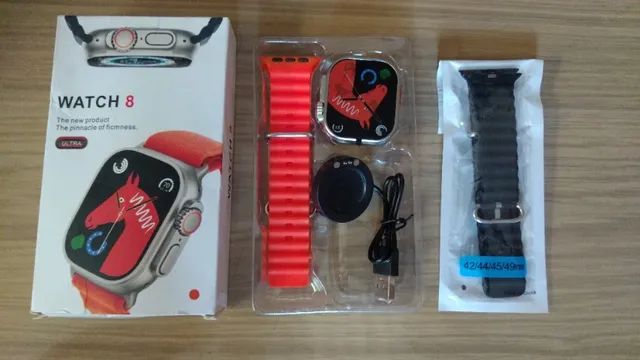 Relogio whatch 8 ultra + Pulseira Preta Novo