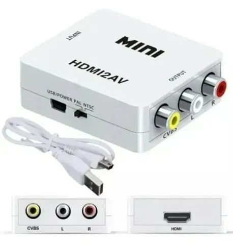 Mini Conversor Hd Vídeo Hdmi X Av Rca - Hdmi2av