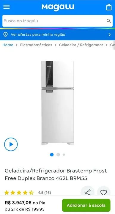 Geladeira Brastemp Duplex 462 litros Branca - Foto 2