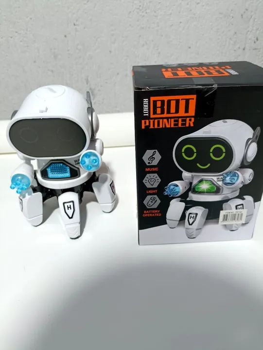 R$64.99 robo aranha divertido dannçante brinquedo musical com led  - Foto 5