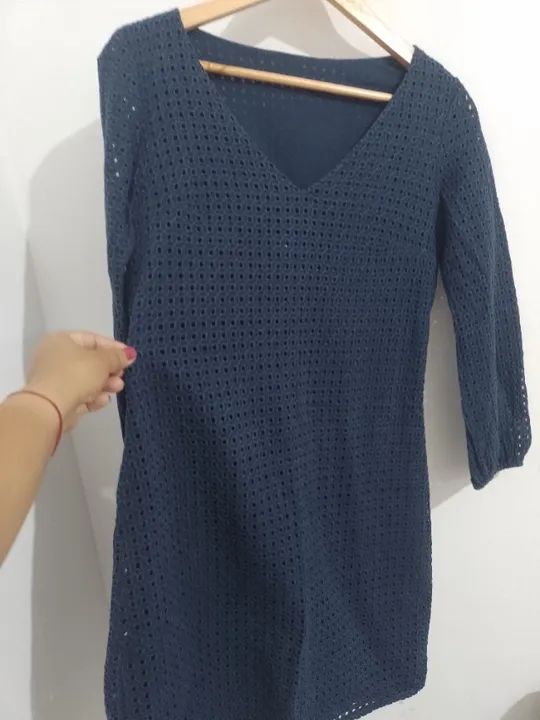 vestido de caça bordada da Zara  - Foto 3