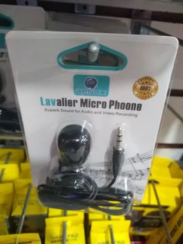 Microfone de Lapela P2 c/ Fio - Renux