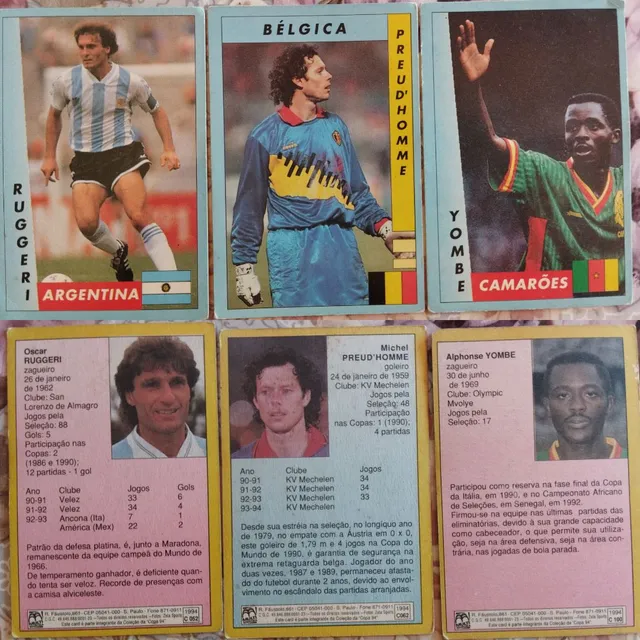 26 cards Copa Mundo 94 Multi editora