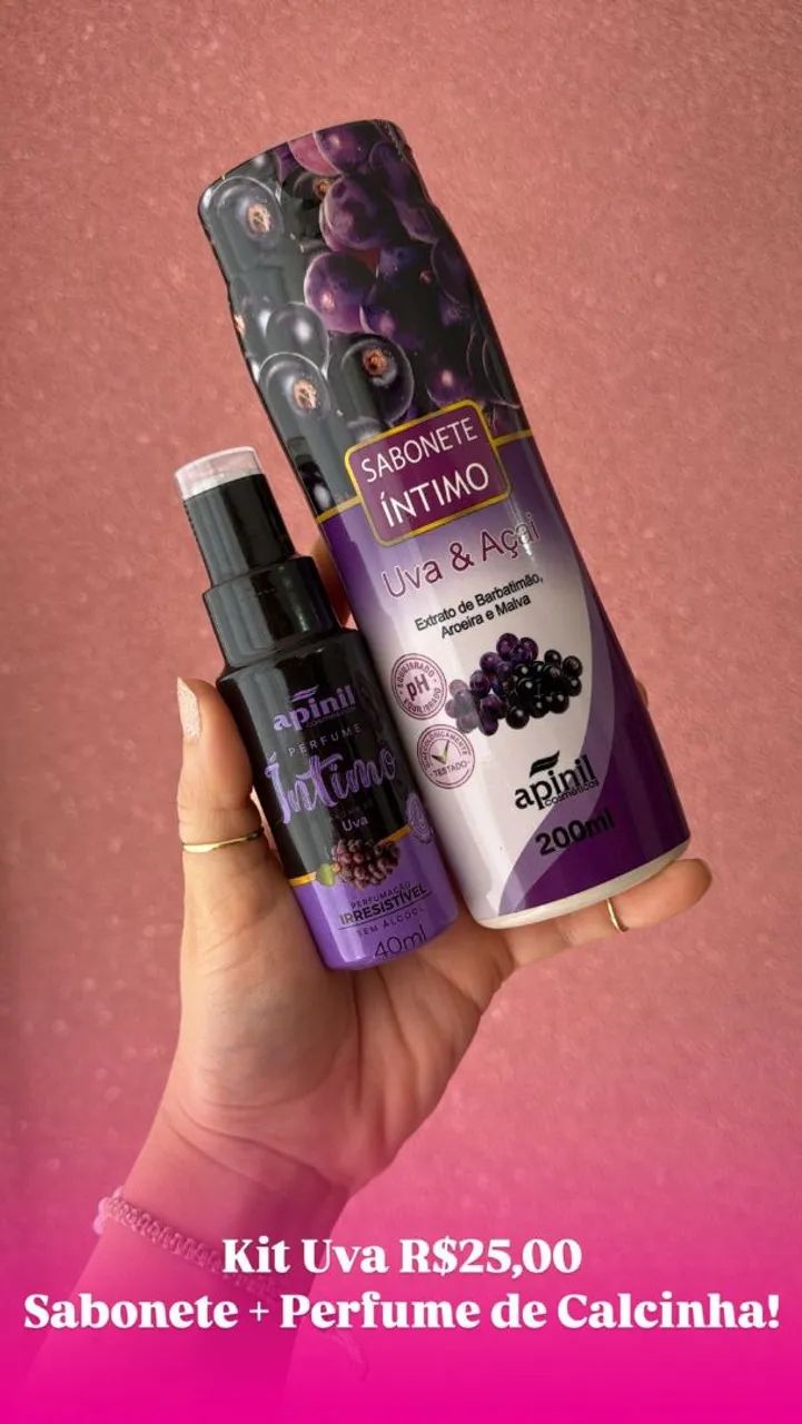 Kit Morango Sabonete Ínt  e Perfume de Calcinha - Foto 4