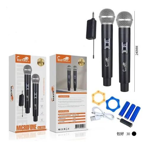 Microfone Sem Fio Eletro EL-5006 - Qualidade Profissional
