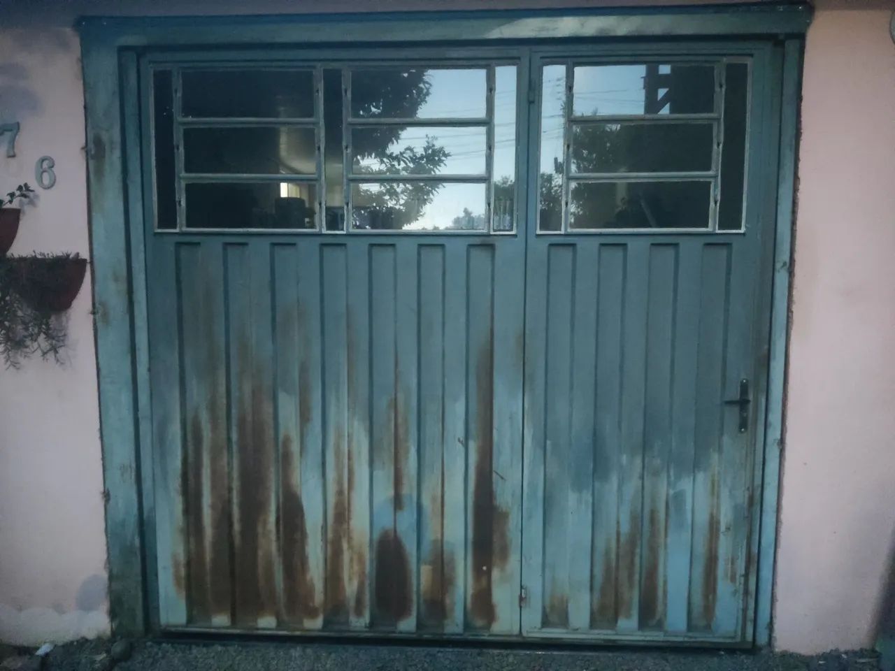 Portão de contra peso de ferro, para garagem 