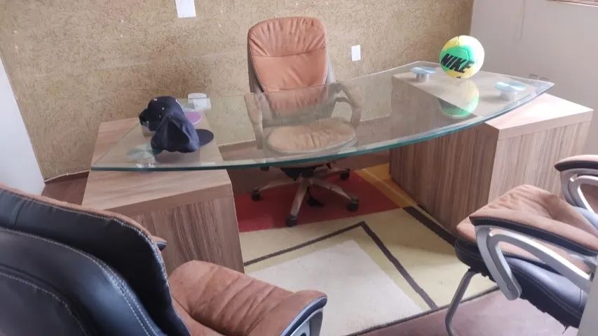 Beautiful Professional Office Desk with 3 Chairs