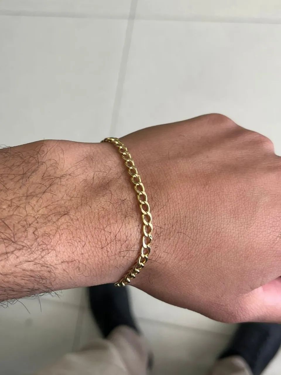 Pulseira de Ouro18k modelo grumet - Foto 2